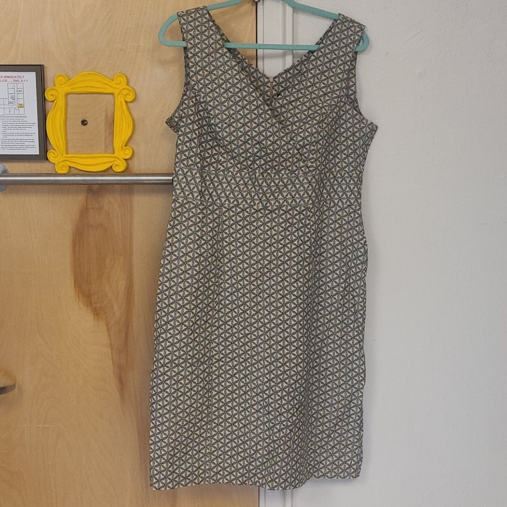 Tan flower patterned dress
